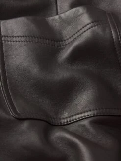 The Leather Scout Short -- Truffle 13 The Leather Scout Short -- Truffle -FRAME Clothing Shop WE25LST002 TRUF FABRICDETAIL shorts texture detail image