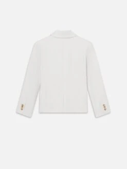 The Linen Smart Blazer -- White 7 The Linen Smart Blazer -- White -FRAME Clothing Shop WE25WBZ003 WHT B blazer back packshot image