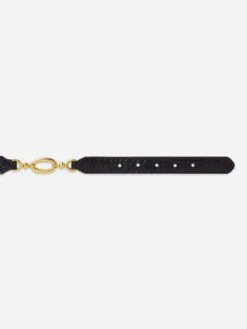 Jewelry Detail Belt -- Black Croc -FRAME Clothing Shop WF24ABT001 BLKC2.1 belt detail image