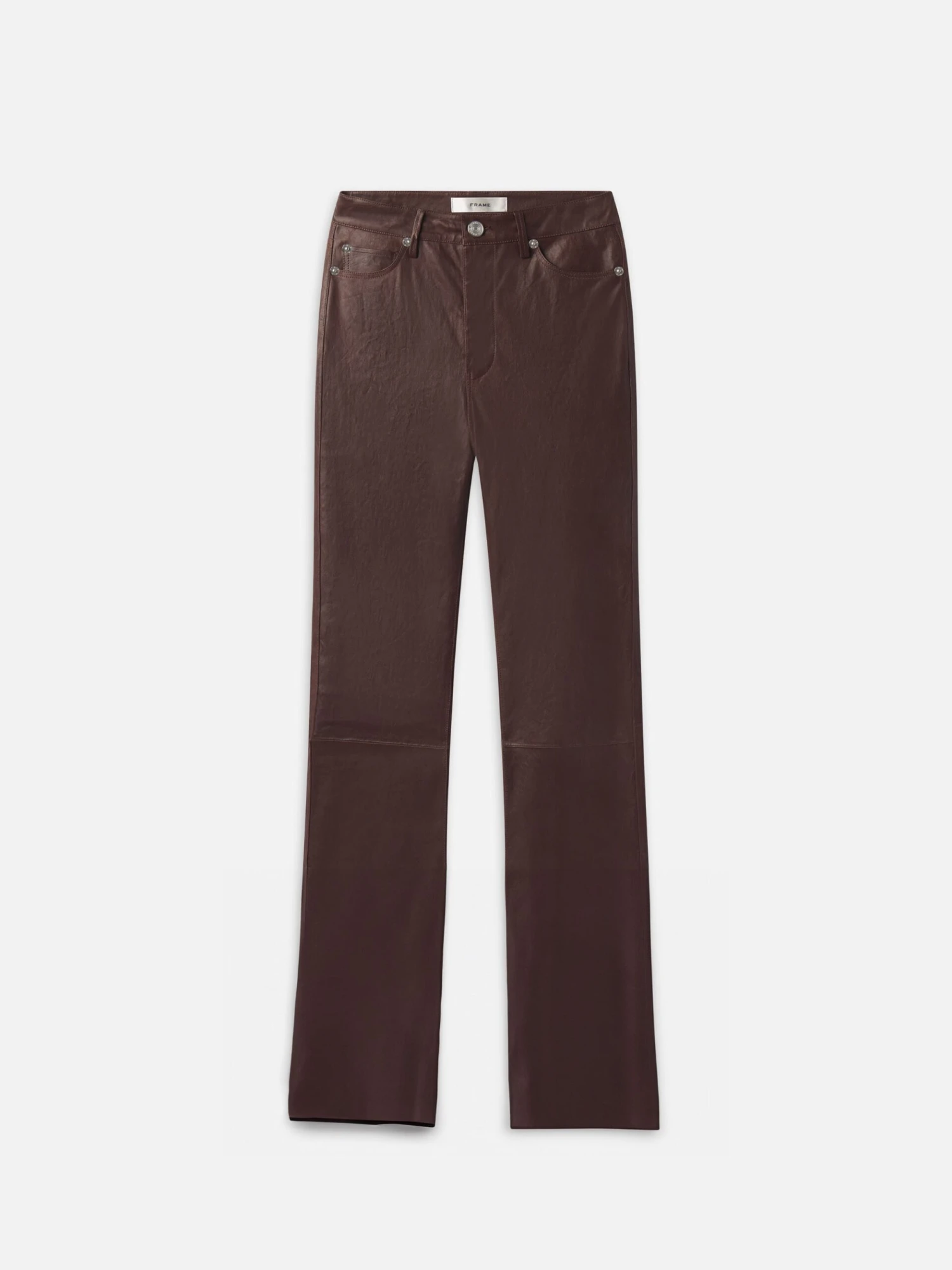 The Slim Stacked Leather Pant -- Espresso 1 The Slim Stacked Leather Pant -- Espresso
