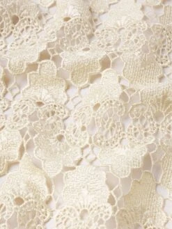 The Lace Button Up Shirt -- Ecru 7 The Lace Button Up Shirt -- Ecru -FRAME Clothing Shop WF24WSH027 ECRU FABRIC DETAIL top texture detail image