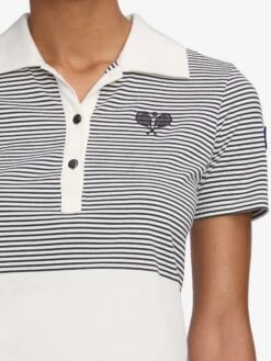 The Tennis Polo -- White Multi -FRAME Clothing Shop WF25JKT015 WTMU 10560 polo front detail image