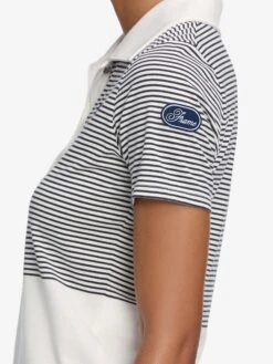 The Tennis Polo -- White Multi -FRAME Clothing Shop WF25JKT015 WTMU 10576 polo side image