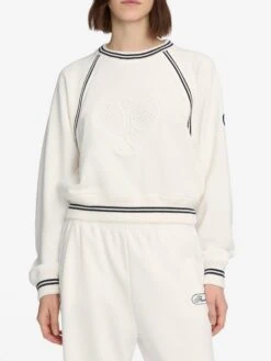 The Tennis Sweatshirt -- White 10 The Tennis Sweatshirt -- White -FRAME Clothing Shop WF25JPA001 WHT WF25JSS004 WHT 13008 61f61dad ddc6 46e7 ab1d c3cc1caba696 sweatshirt front image
