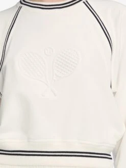 The Tennis Sweatshirt -- White 11 The Tennis Sweatshirt -- White -FRAME Clothing Shop WF25JPA001 WHT WF25JSS004 WHT 13016 e9038587 94f5 40ff 9d22 6a360effb03b sweatshirt front detail image