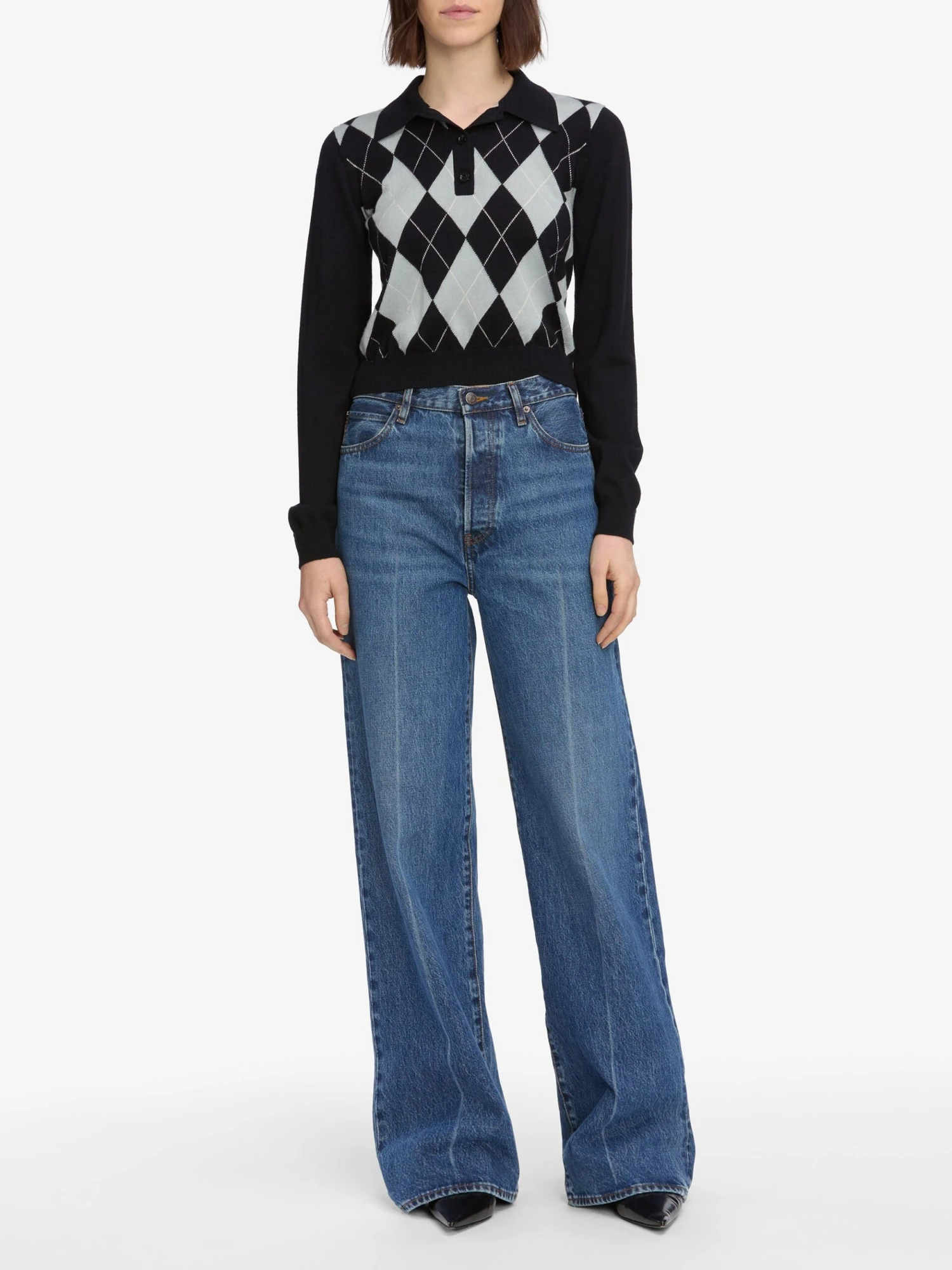 The Argyle Polo -- Grey Multi 2 The Argyle Polo -- Grey Multi - Image 2