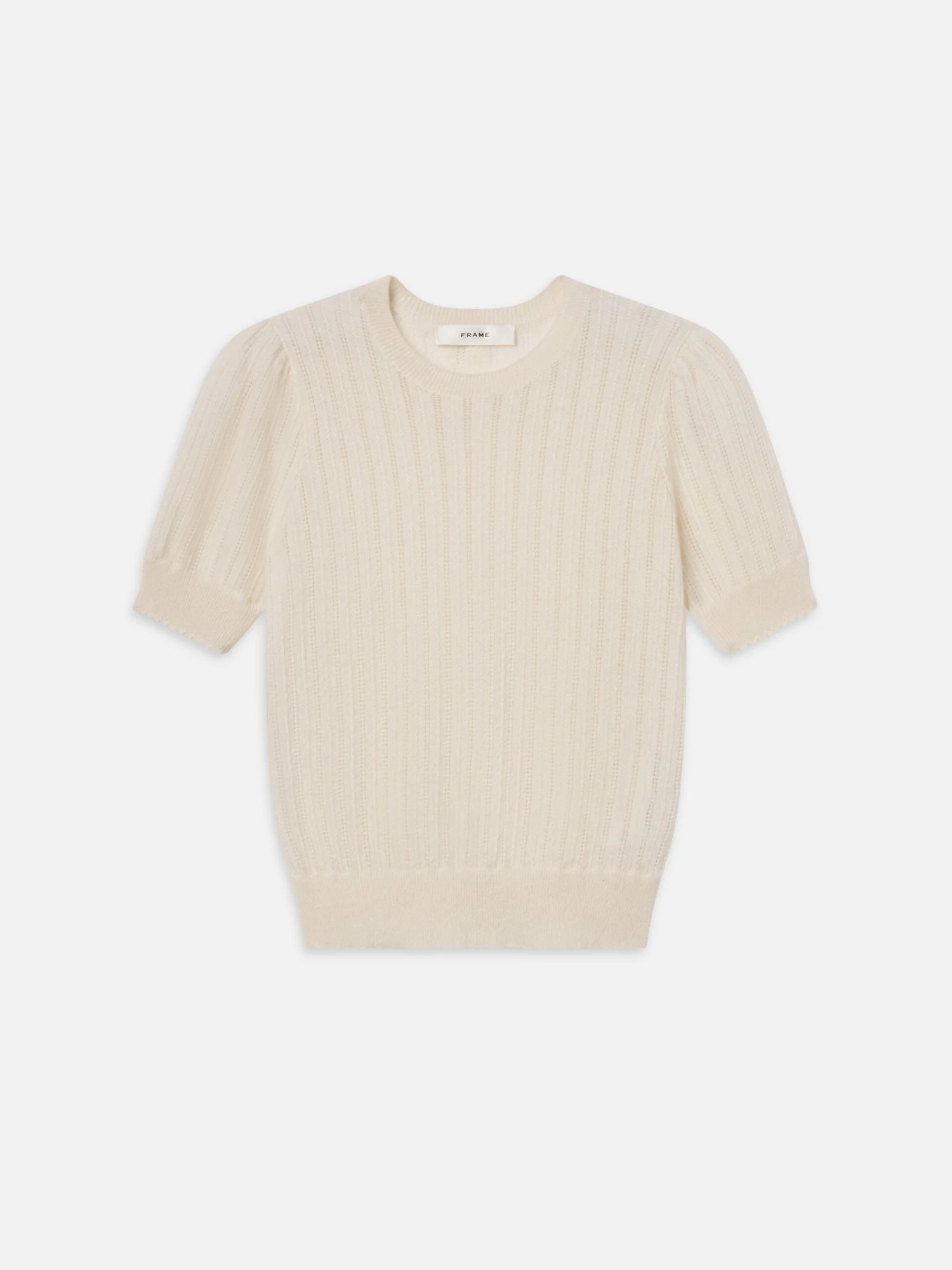 The Ladder Pointelle Sweater -- Cream 1 The Ladder Pointelle Sweater -- Cream