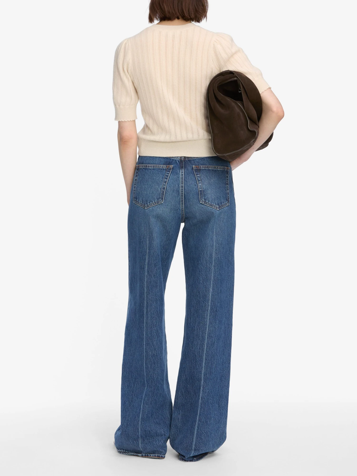 The Ladder Pointelle Sweater -- Cream 6 The Ladder Pointelle Sweater -- Cream - Image 6