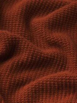 The Femme Cardi -- Rust 13 The Femme Cardi -- Rust -FRAME Clothing Shop WF25KSW041 RUST FABRICDETAIL cardi texture detail image