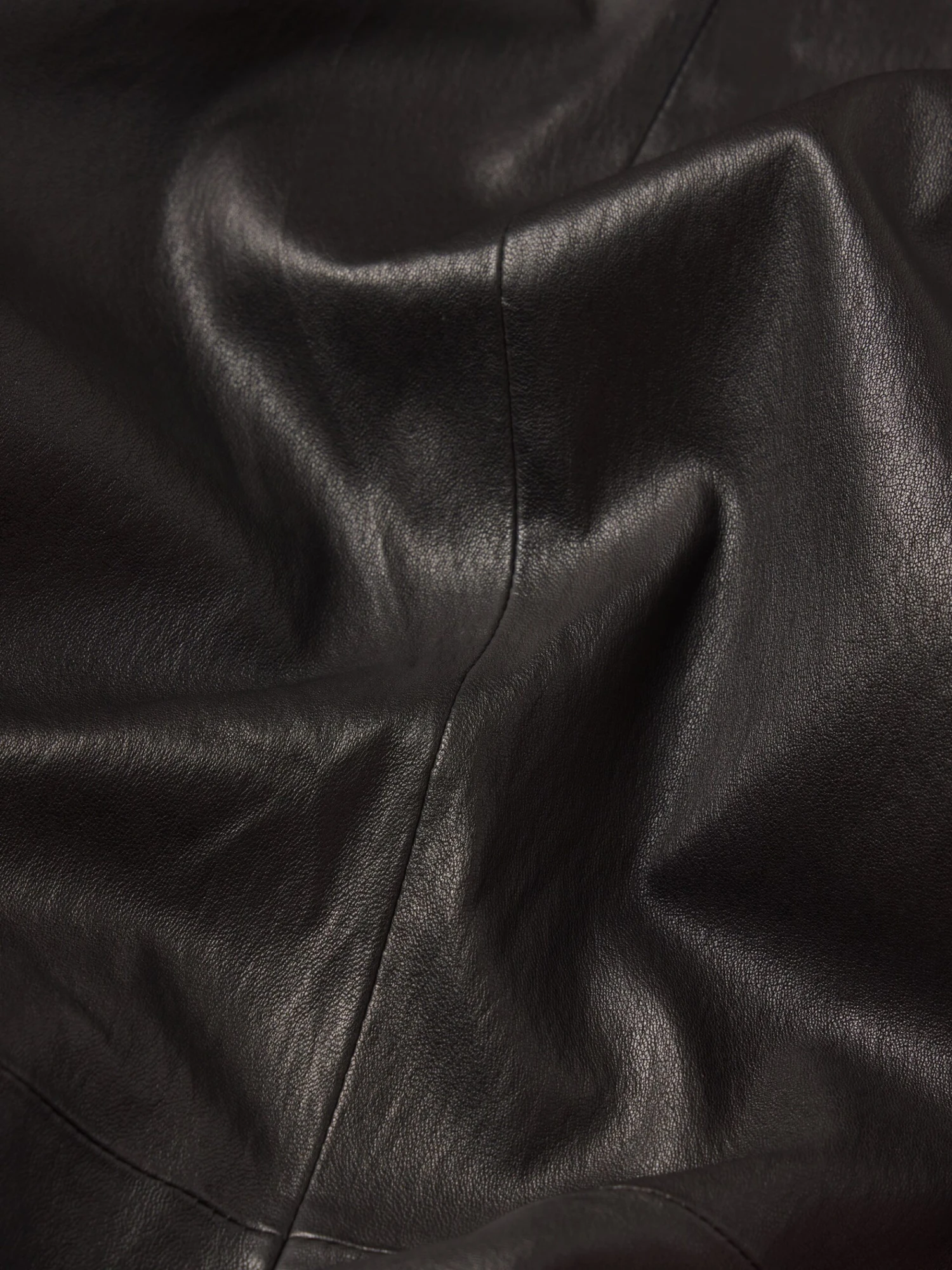 The Peak Lapel Leather Blazer -- Black 7 The Peak Lapel Leather Blazer -- Black - Image 7