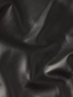 The Leather Zip Front Jacket -- Black 7 The Leather Zip Front Jacket -- Black -FRAME Clothing Shop WF25LJA006 BLK FABRICDETAIL jacket texture detail image