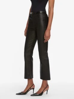 The Leather Reboot Crop -- Black 10 The Leather Reboot Crop -- Black -FRAME Clothing Shop WF25LPA005 BLK 4250 7eafa028 9c5f 4e2e 9f00 5ac6e65919e0 pants side angle image