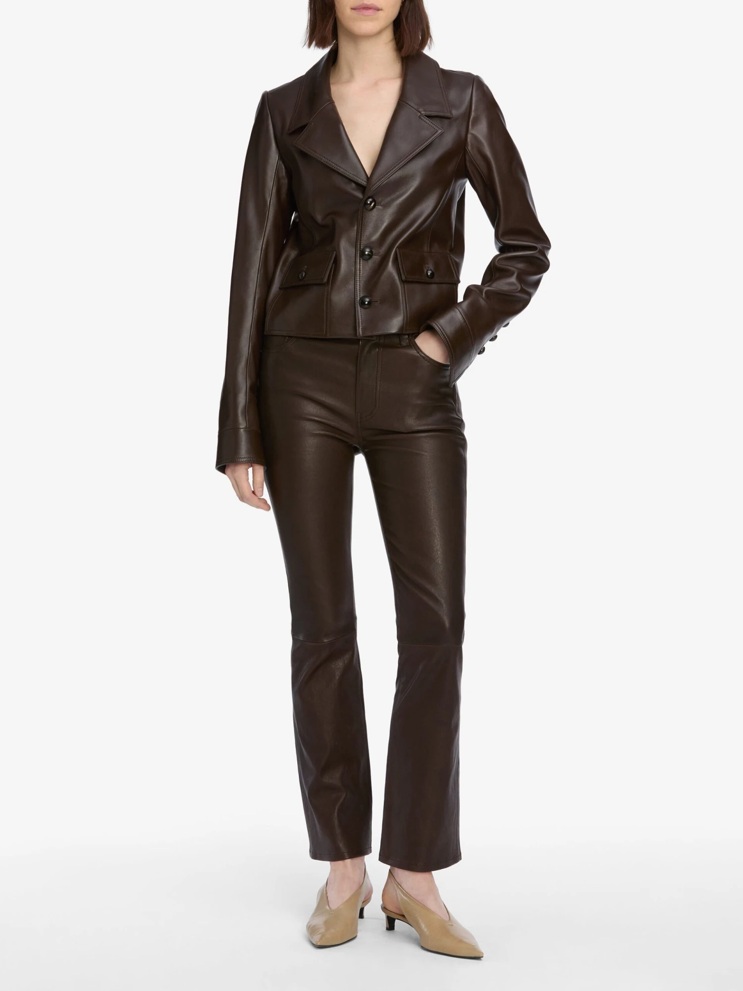 The Leather Reboot Crop -- Truffle 2 The Leather Reboot Crop -- Truffle - Image 2