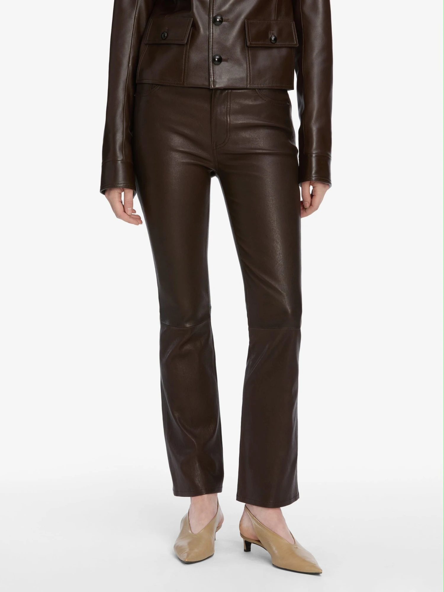 The Leather Reboot Crop -- Truffle 3 The Leather Reboot Crop -- Truffle - Image 3