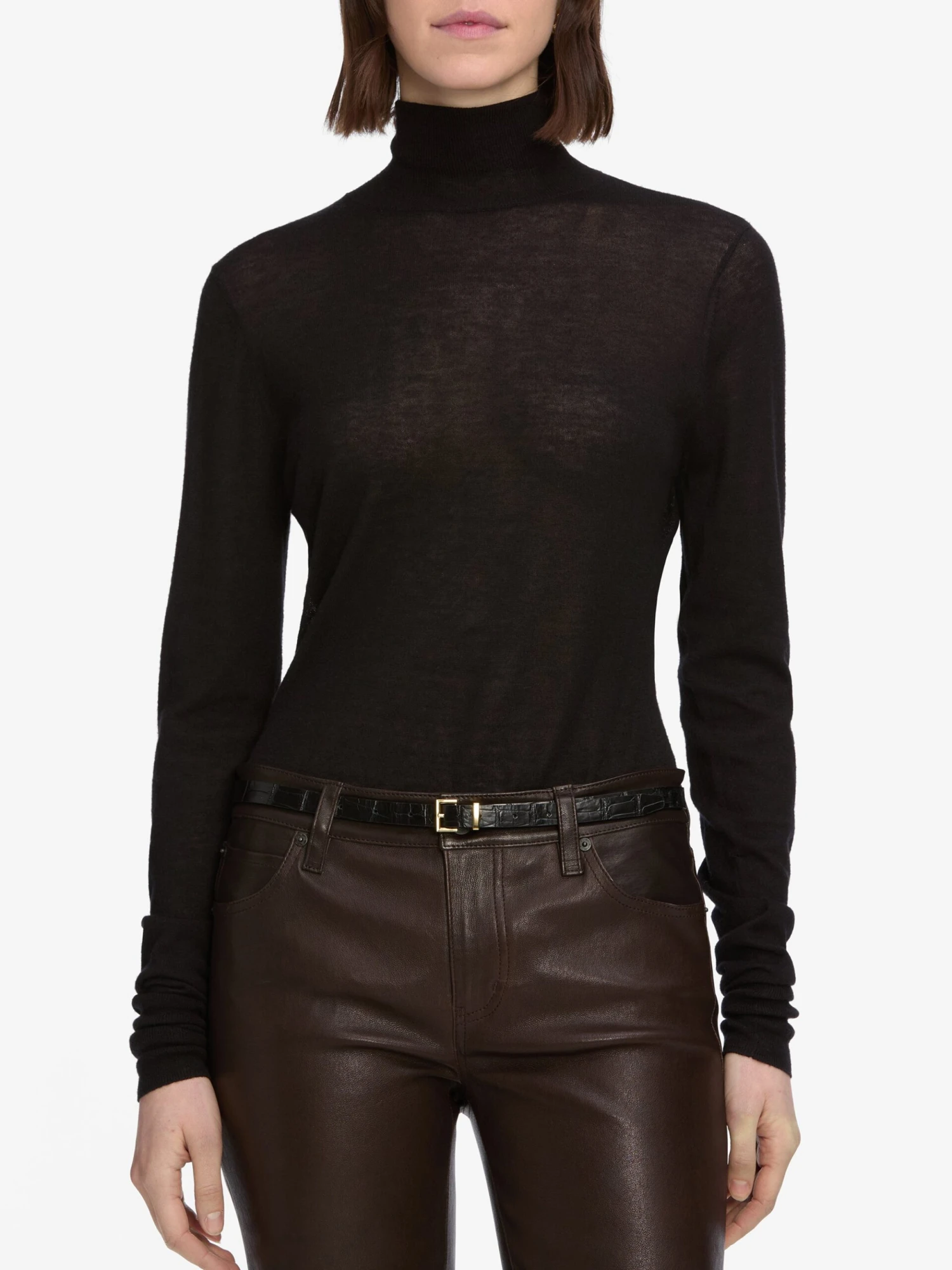 Slim Turtleneck -- Black 3 Slim Turtleneck -- Black - Image 3