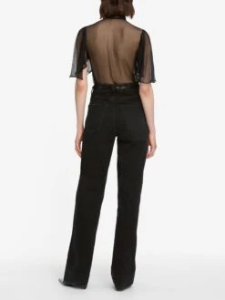 The Flutter Blouse -- Black -FRAME Clothing Shop WF25WBL001 BLK 12428 top back image