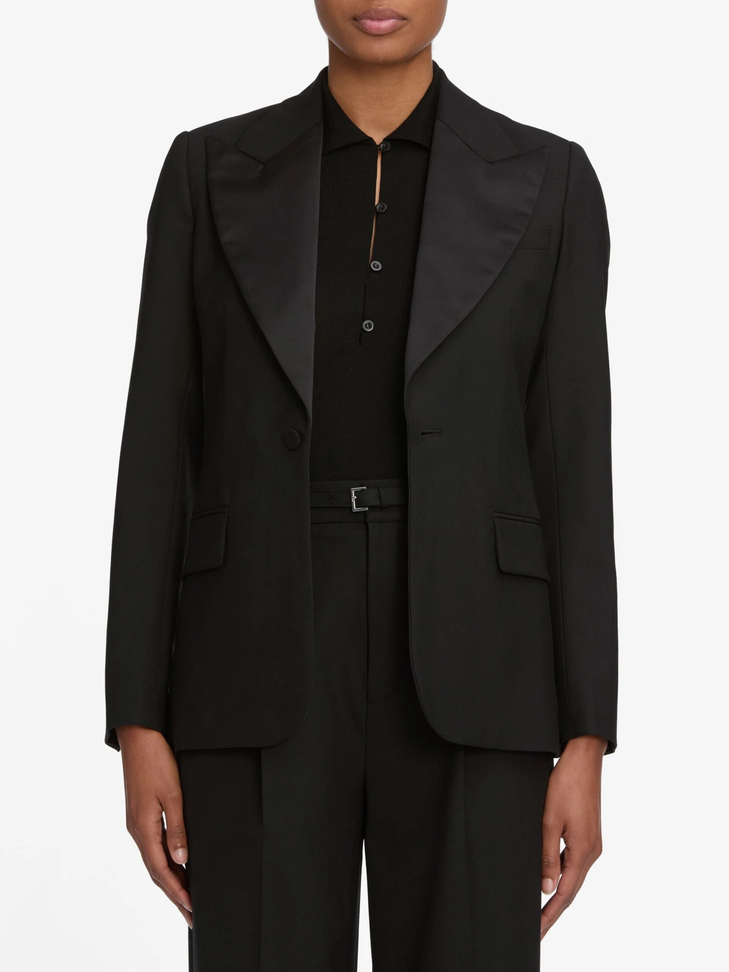 The Peak Lapel Blazer -- Black 3 The Peak Lapel Blazer -- Black - Image 3