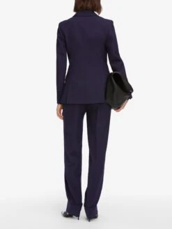 The Peak Lapel Blazer -- Royal Purple -FRAME Clothing Shop WF25WBZ001 RYPL WF25WPA001 RYPL 10418 blazer back image