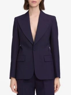 The Peak Lapel Blazer -- Royal Purple -FRAME Clothing Shop WF25WBZ001 RYPL WF25WPA001 RYPL 10449 blazer front image