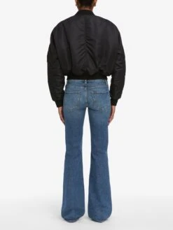 The Nylon Bomber Jacket -- Black -FRAME Clothing Shop WF25WJA003 BLK 9199 jacket back image