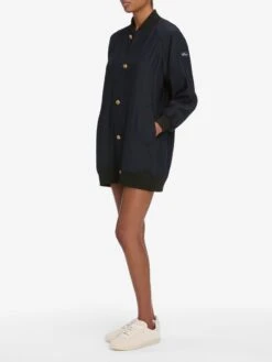 The Tennis Bomber -- Navy -FRAME Clothing Shop WF25WJA007 NAVY 10608 jacket side angle image
