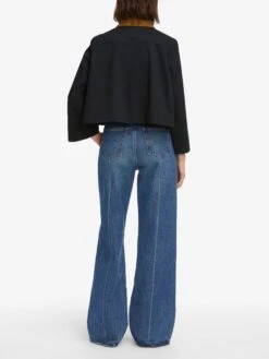 The Mini Swing Jacket -- Navy -FRAME Clothing Shop WF25WJA010 NAVY 6924 jacket back image