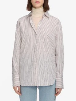 The Striped Boy Shirt -- Aubergine Multi -FRAME Clothing Shop WF25WSH030 ABRM 10190 shirt front image