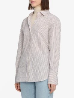 The Striped Boy Shirt -- Aubergine Multi -FRAME Clothing Shop WF25WSH030 ABRM 10215 shirt side angle image