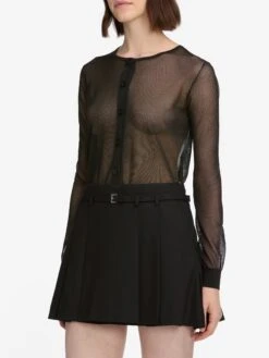 The Luxe Cardi -- Black 9 The Luxe Cardi -- Black -FRAME Clothing Shop WF25WSK004 BLK WF25KSW022 BLK 12715 cardi side angle image