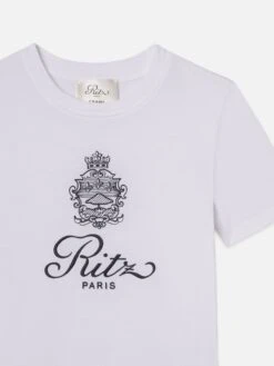 Ritz Solid Baby Tee -- White -FRAME Clothing Shop WP25JTE007 WHT DET top front detail packshot image