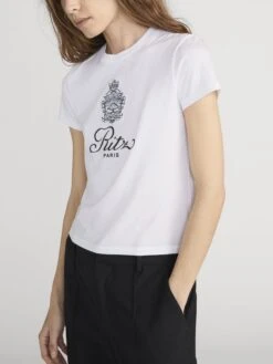 Ritz Solid Baby Tee -- White -FRAME Clothing Shop WP25JTE007 WHT 02994 Side OnModel