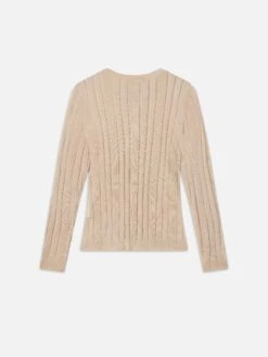 Laddered Rib Henley -- Cream 6 Laddered Rib Henley -- Cream -FRAME Clothing Shop WP25KSW009 CREA B V2