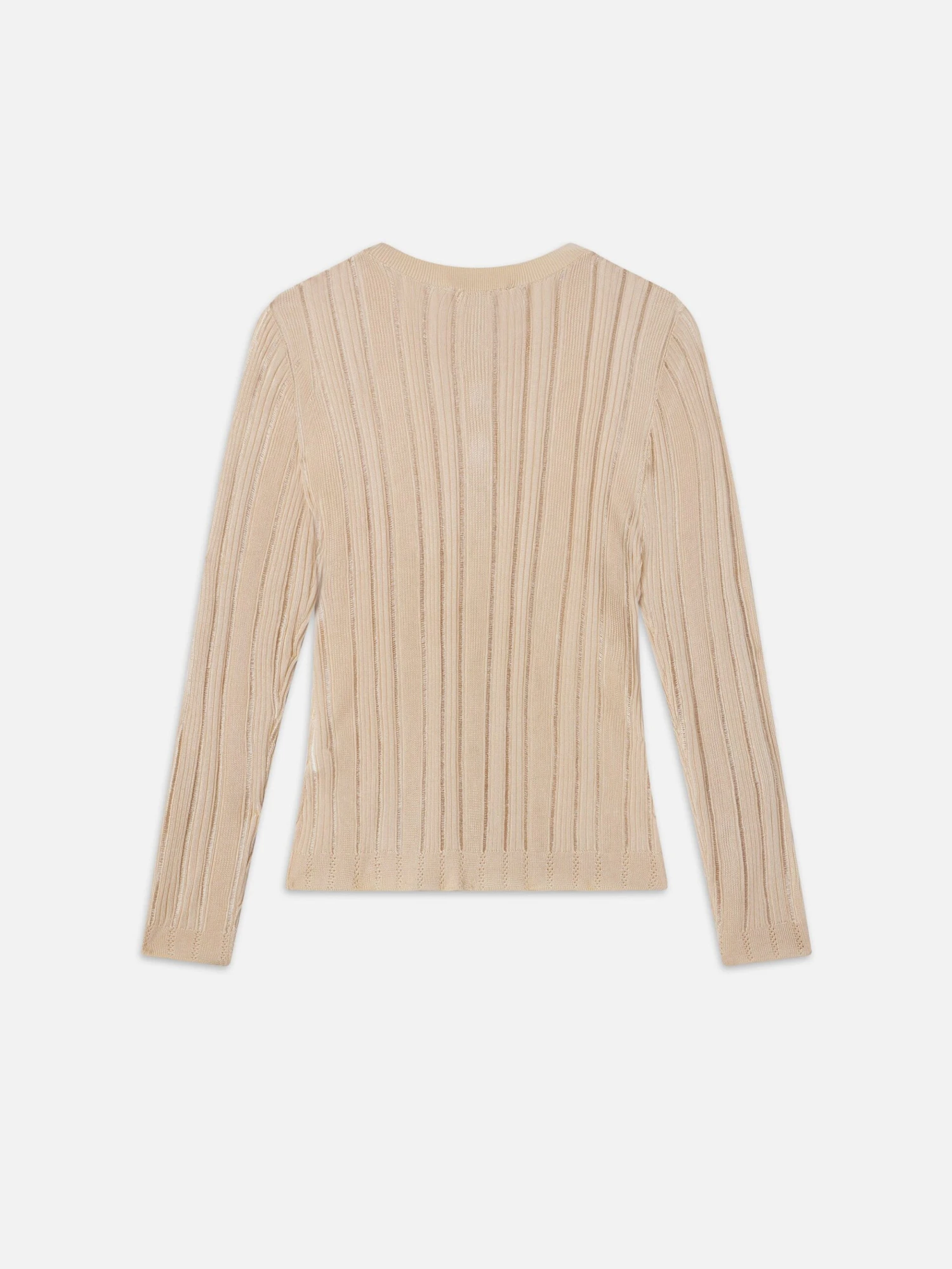 Laddered Rib Henley -- Cream 3 Laddered Rib Henley -- Cream - Image 3