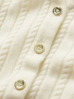 Ritz Cable Cardigan -- Cream -FRAME Clothing Shop WP25KSW060 CREA FABRIC DETC cardi texture detail image