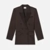 Double-Breasted Slim Blazer -- Espresso