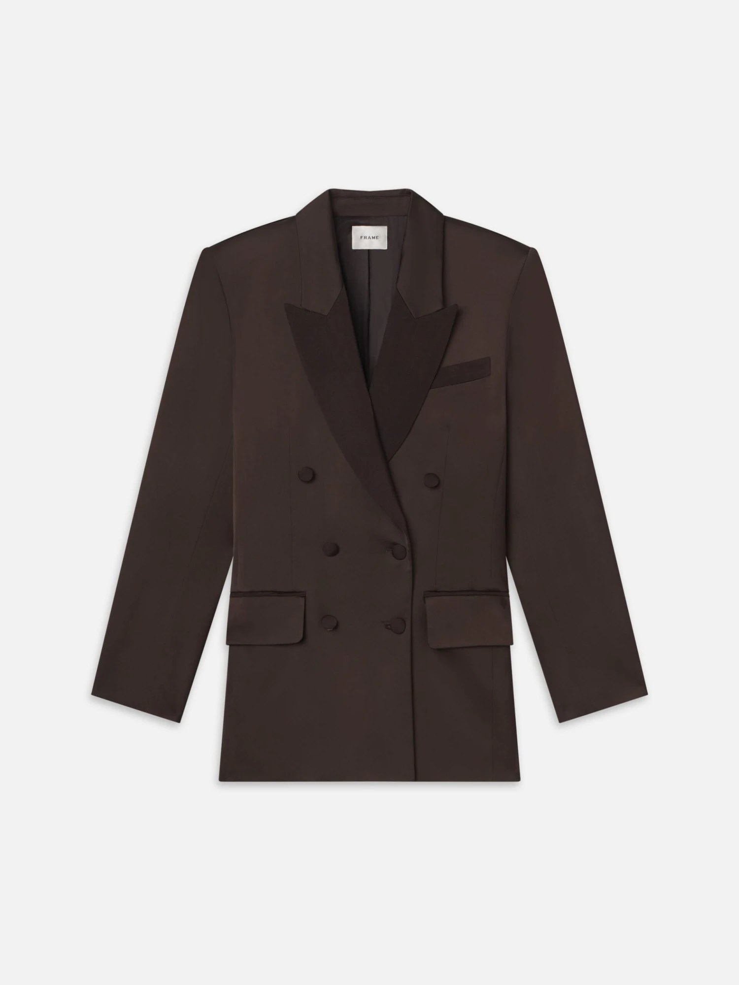 Double-Breasted Slim Blazer -- Espresso 1 Double-Breasted Slim Blazer -- Espresso