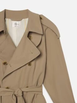 Ritz Classic Trench -- Warm Taupe -FRAME Clothing Shop WP25WJA018 WRMT DET jacket front detail packshot image