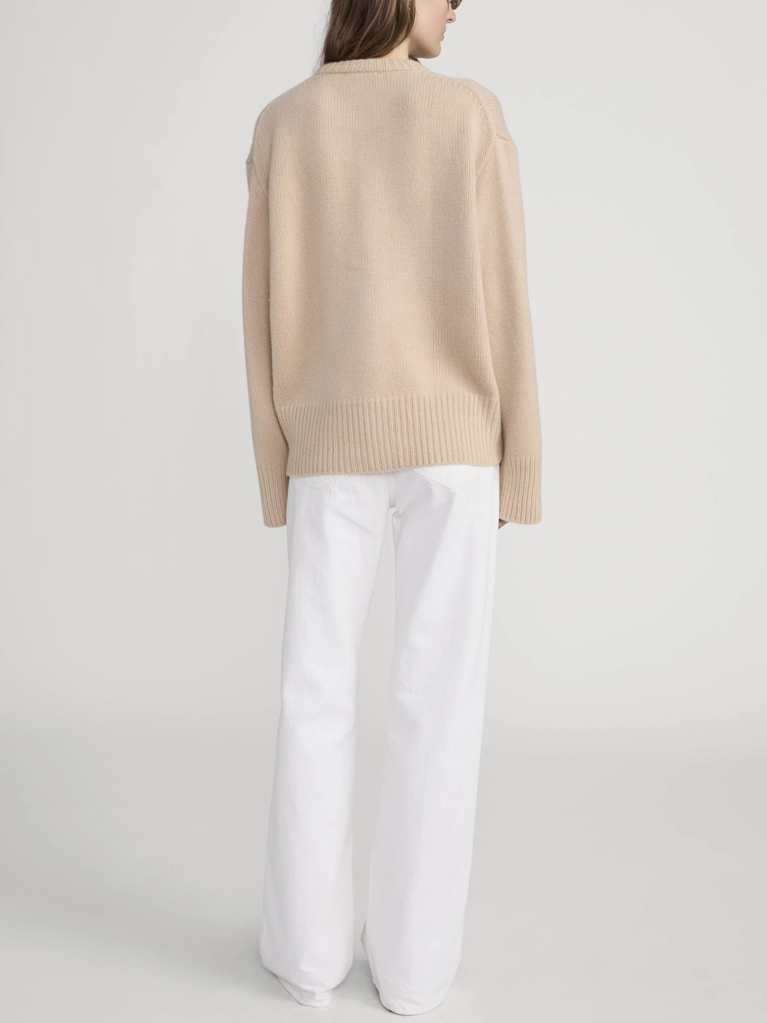 The Cashmere Oversized Crew -- Oatmeal Heather 6 The Cashmere Oversized Crew -- Oatmeal Heather - Image 6