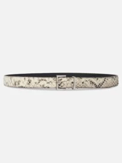 The Snake Square Buckle Belt -- Sand Multi