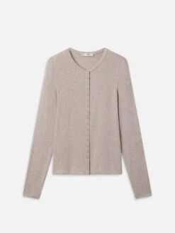 The Rib Splay Top -- Oatmeal Heather