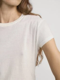 The Ghost Tee -- Cream 10 The Ghost Tee -- Cream -FRAME Clothing Shop WP26JKT033 CREA 0148 top front detail image