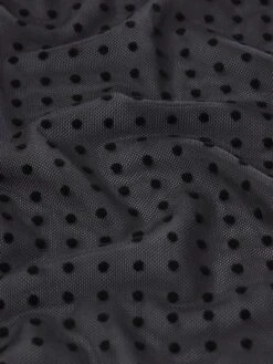 The Mesh Polka Dot Top -- Black -FRAME Clothing Shop WP26JTE001 BLK FABRICDETAIL 04a70044 a232 42a4 a22a b35a863e78d5 top texture detail image