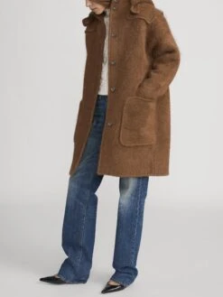 The Oversized Lofty Jacket -- Camel -FRAME Clothing Shop WP26KJA004 CAML 2420 jacket side angle image