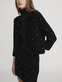 The Embellished Jacket -- Black -FRAME Clothing Shop WP26KSK001 BLK WP26KSW021 BLK 1396 jacket side angle image