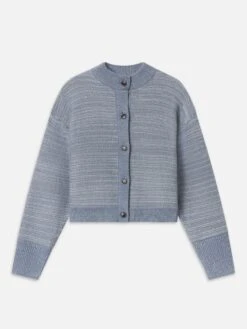 The Jacquard Femme Cardi -- Sky Blue Multi