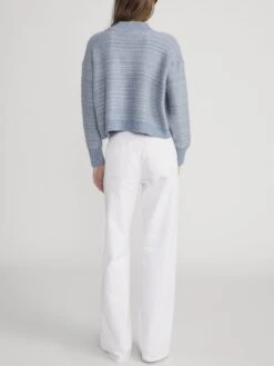 The Jacquard Femme Cardi -- Sky Blue Multi -FRAME Clothing Shop WP26KSW003 SKBL 1396 cardi back image