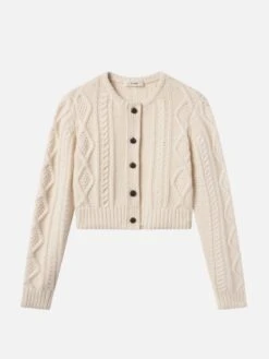 The Cable Knit Cardi -- Cream