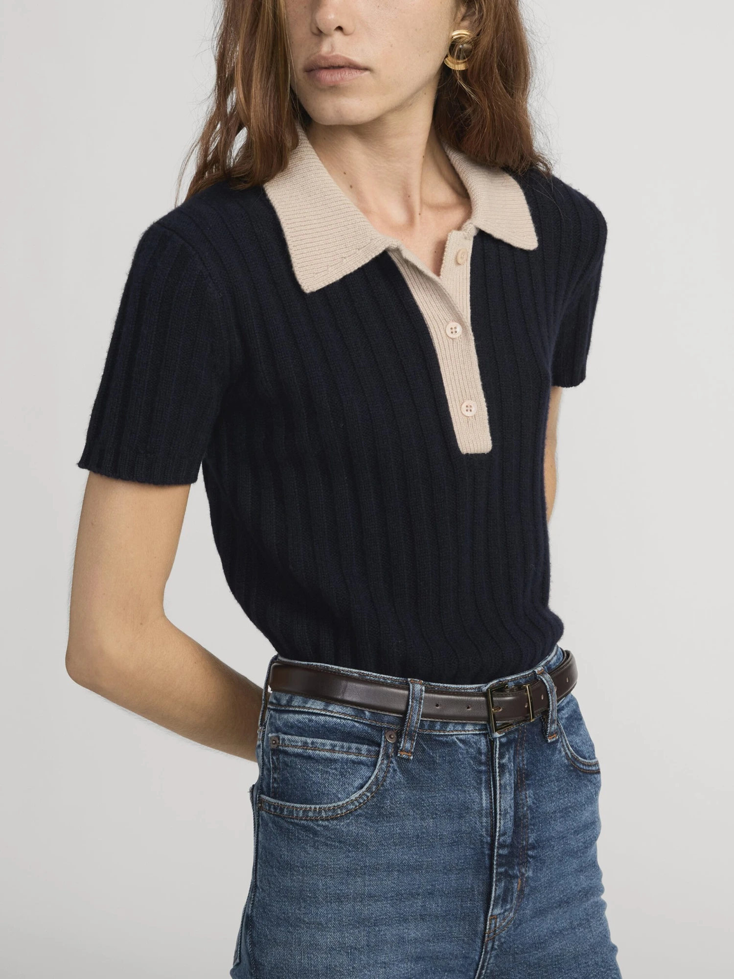 The Contrast Trim Polo -- Navy Multi 5 The Contrast Trim Polo -- Navy Multi - Image 5