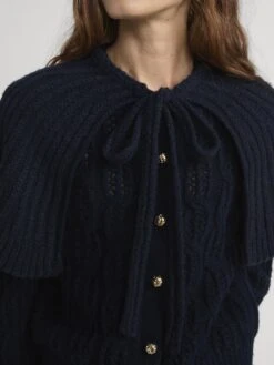 The Cape Sweater -- Navy -FRAME Clothing Shop WP26KSW010 NAVY 2002210 DTOX 4151 sweater front detail image