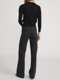 The Rhinestone Cardi -- Black -FRAME Clothing Shop WP26KSW020 BLK 1084 cardi back image